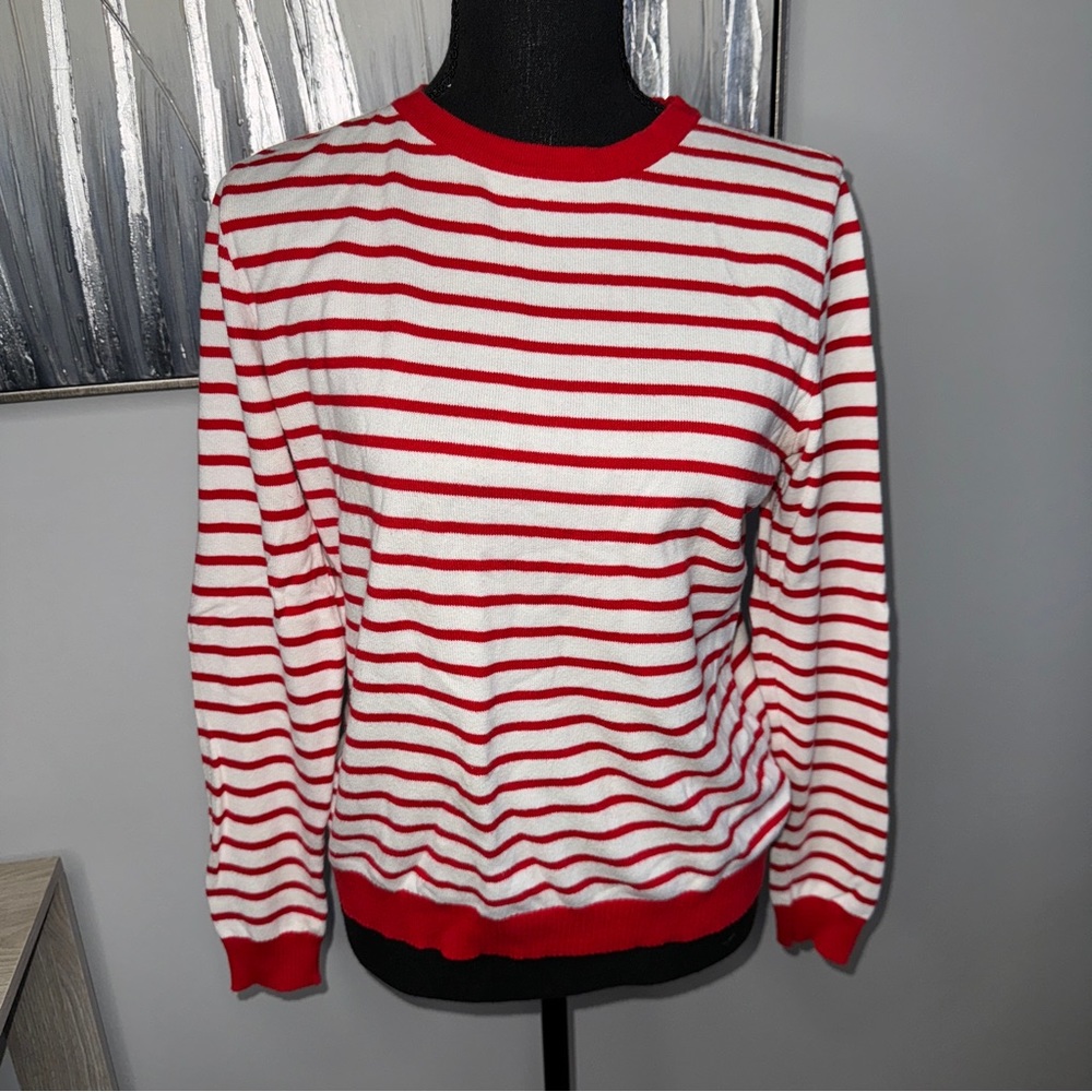 ASOS Striped Sweater w/ Elbow Heart Patches